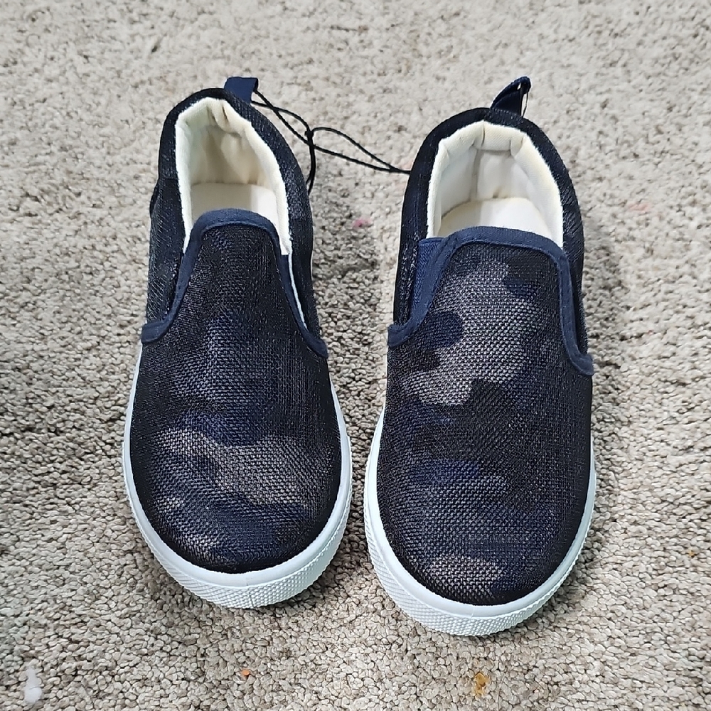 Swiggles Navy Camouflage Kids Sneakers